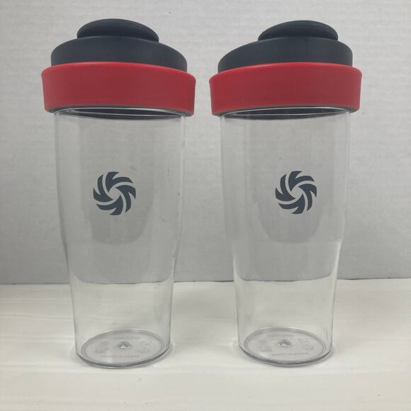 Vitamix Travel Tumbler Cup Red Lid Blender 20oz Lot Bundle Set Smoothie Juicing - Picture 1 of 11